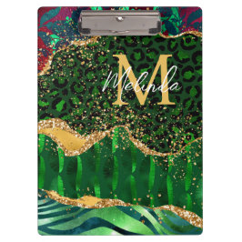 Pranchetas Agato de Impressão Animal Safari Verde