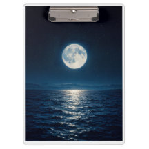 Água da Lua Cheia Reflexo Luar Abstrato Através
