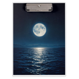 Pranchetas Água da Lua Cheia Reflexo Luar Abstrato Através