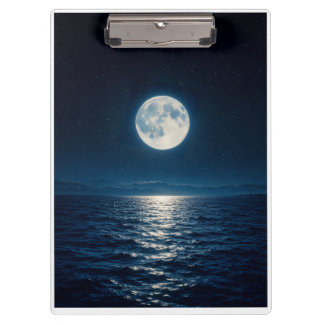 Pranchetas Água da Lua Cheia Reflexo Luar Abstrato Através