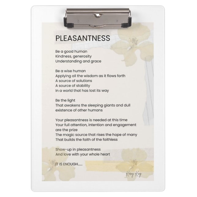 Pranchetas Alegria Poema Inspiracional Escrito Palavra (Frente)