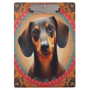 Pranchetas Amante de Cão de Dachshund Cortado de Fronteira Re