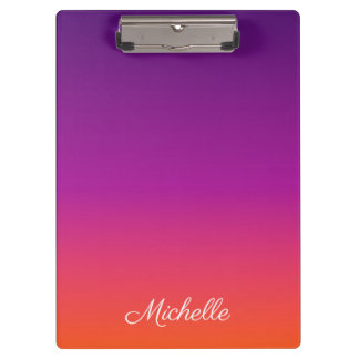 Pranchetas Ambre de gradiente roxo, rosa e laranja