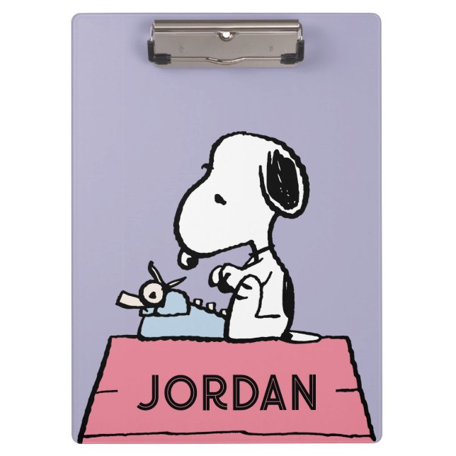 Pranchetas Amendoins | Esnoopia na máquina de escrever (Frente)