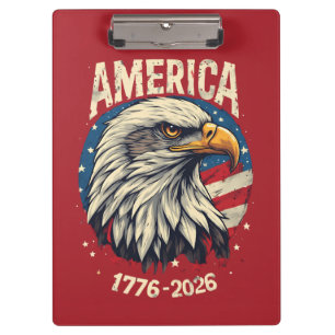 Pranchetas América 1776 2026 Águia Careca Bandeira Patriótica