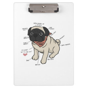 Pranchetas Anatomia Do Gráfico De Cães Pug