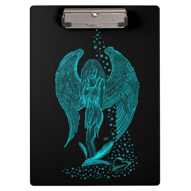 Pranchetas Angel perdeu no Love, Design preto e verde (Frente)