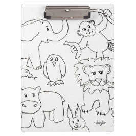 Pranchetas Animais do Zoológico para Colorir