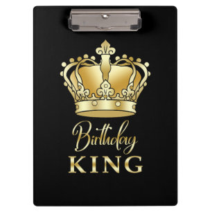 Pranchetas Aniversário Rei Dourado Coroa Real Rainha Luxúria
