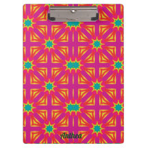 ANTHEA ~ design amarelo, azul, vermelho e rosa