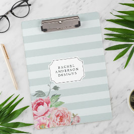 Pranchetas Antiguidade Peony | Flores De Cores Aquáticas