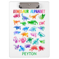 Aquarela Dinossauro Alfabeto Colorido Crianças Din