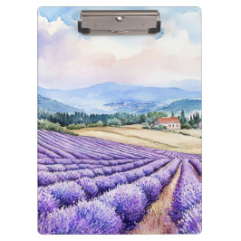 Pranchetas Aquarelas campos de lavanda serenos
