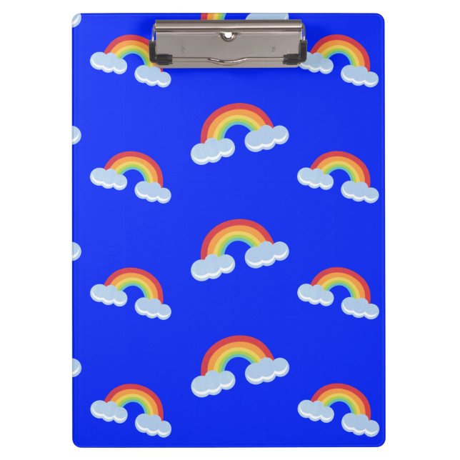 Pranchetas Arco-Íris Bonito com Padrão de Nuvens (Frente)
