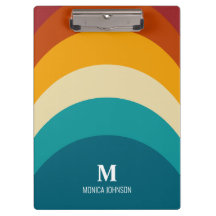 Arco-Íris Monograma Nome Personalizado Retroativo 