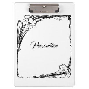 Pranchetas Área de transferência Art nouveau lily