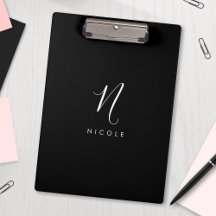 Área de transferência branca e preta do monograma 