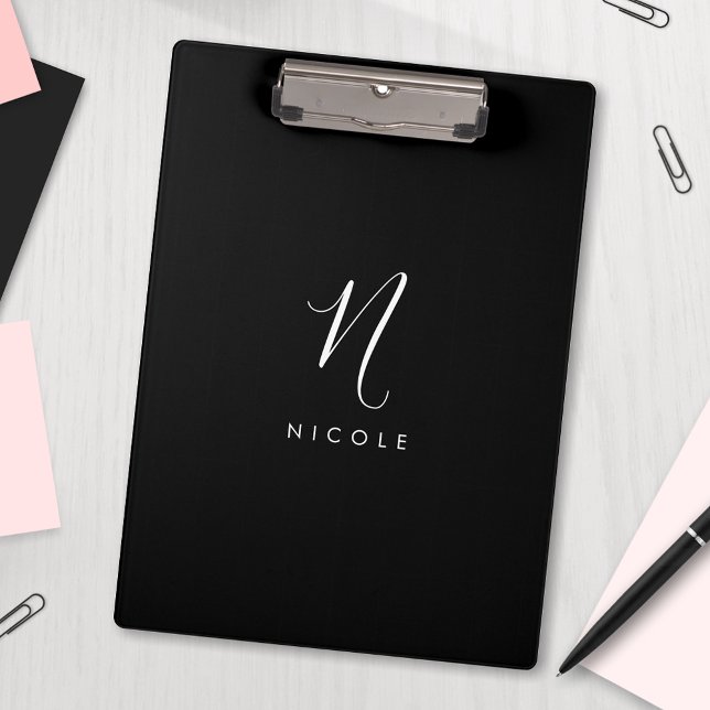 Pranchetas Área de transferência branca e preta do monograma  (Criador carregado)