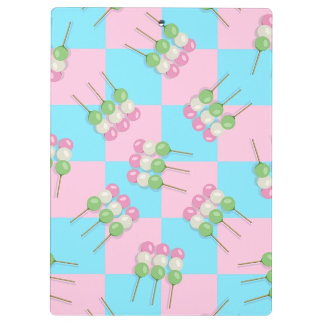 Pranchetas Área de Transferência Dango Verificada a Azul Past (Verso)