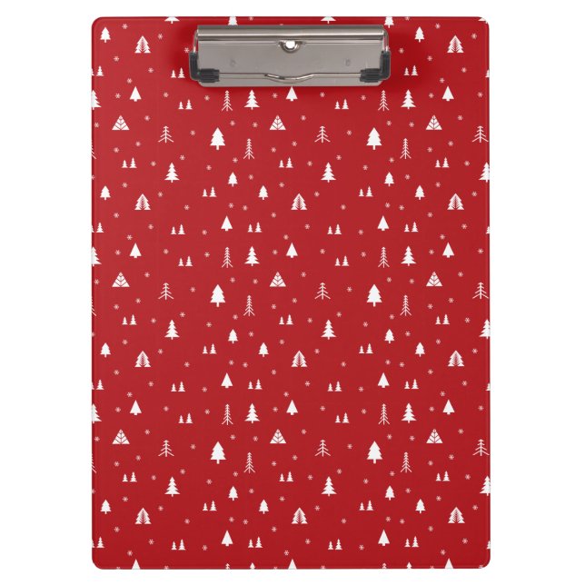 Pranchetas Área de Transferência de Árvores de Natal e Flocos (Frente)