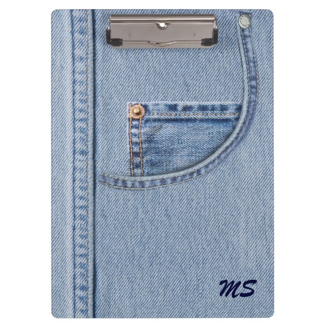 Pranchetas Área de transferência de jeans com (ou sem) Monogr (Frente)
