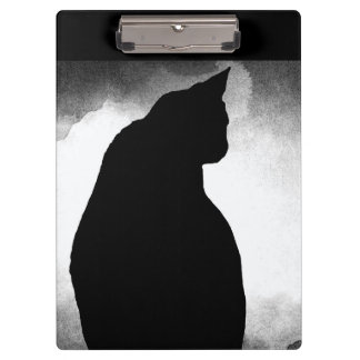 Pranchetas Área de Transferência de Silhute de Gato Preto