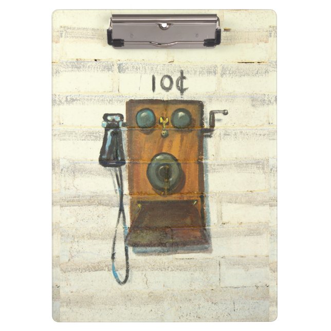 Pranchetas área de transferência de telefone de parede antiga (Frente)