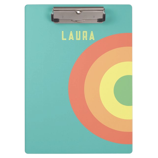 Pranchetas área de transferência do arco-íris 80s (Frente)