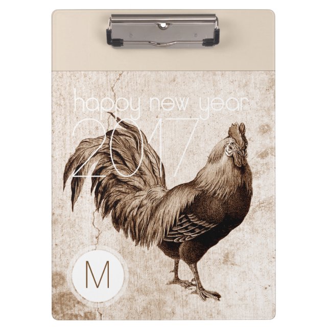 Pranchetas Área de Transferência do Monograma Ano 2017 da Vin (Frente)