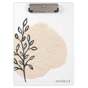 Pranchetas Área de transferência do padrão de creme floral pr