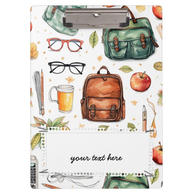 Pranchetas Área de transferência do padrão escolar (Frente)