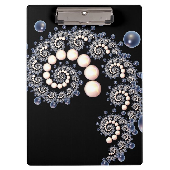 Pranchetas Área de Transferência Espiral de Ivory e Pérolas A (Frente)