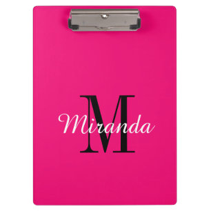 Pranchetas Área de transferência grande de cor rosa neon pe
