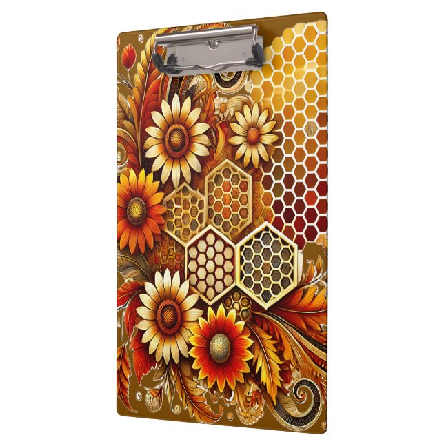 Pranchetas Área de Transferência Inspirada Honeycomb & Sunflo (Esquerda)