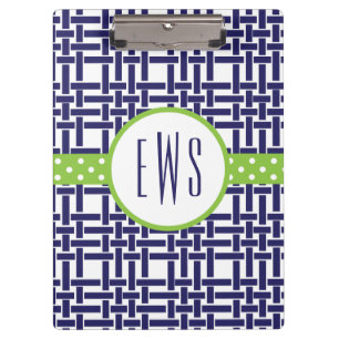Pranchetas Área de Transferência Monogramada Bamboo & Grosgra