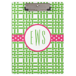 Pranchetas Área de Transferência Monogramada Bamboo & Grosgra