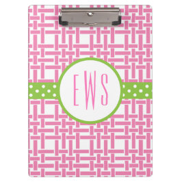 Pranchetas Área de Transferência Monogramada Bamboo & Grosgra