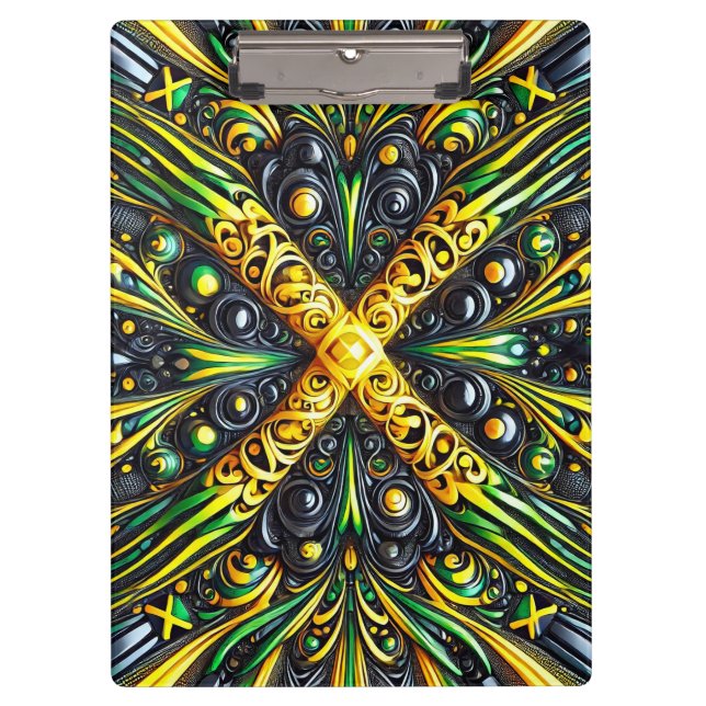 Pranchetas Área de Transferência Patriótica com Cores jamaica (Frente)