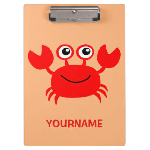 Pranchetas Área de transferência personalizada do Happy Crab