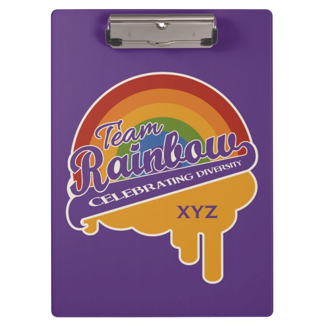 Pranchetas Área de transferência personalizada do Team Rainbo (Frente)