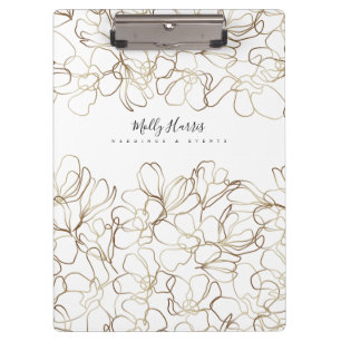 Pranchetas Área de Transferência Personalizada Floral Elega