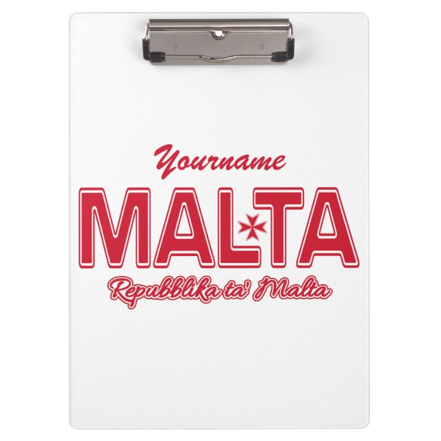 Pranchetas Área de transferência personalizada MALTA (Frente)