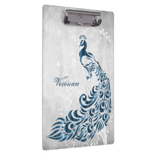 Pranchetas Área de Transferência Personalizada Pavão Azul
