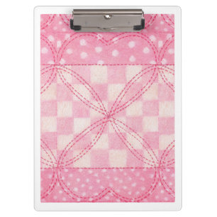 Pranchetas Área de transferência PINK HEART QUILT