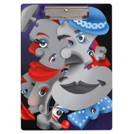 Pranchetas Área de transferência Surreal Quebra-cabeça Faces