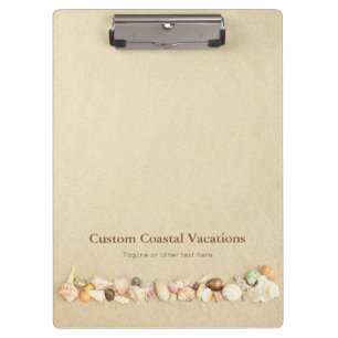 Pranchetas Areia de Praia com Seashells Business