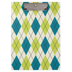Pranchetas Argyle azul e verde