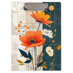 Pranchetas Array de flores em mídia mista