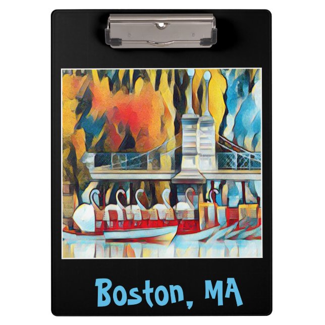 Pranchetas Art Deco Boston Swan Boats (Frente)