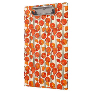 Pranchetas Art Nouveau Poppies Área de Transferência